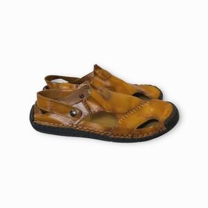 Leather Sandals for Men HSY Fashion Summer‎ Casual Walking Beach Shoes Sz 10